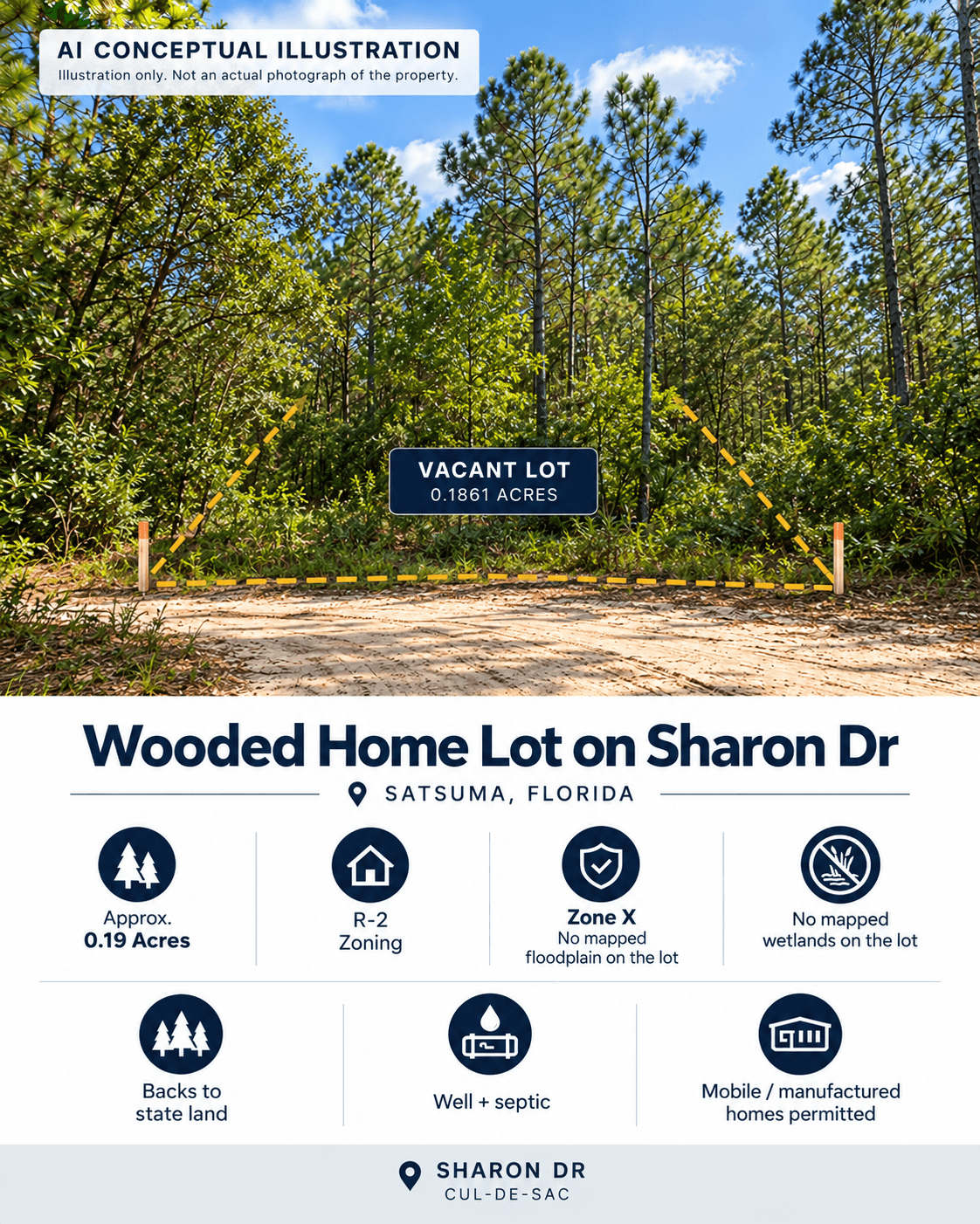 0.19 acre residential zoned land for sale in Putnam County, FL, photo 9