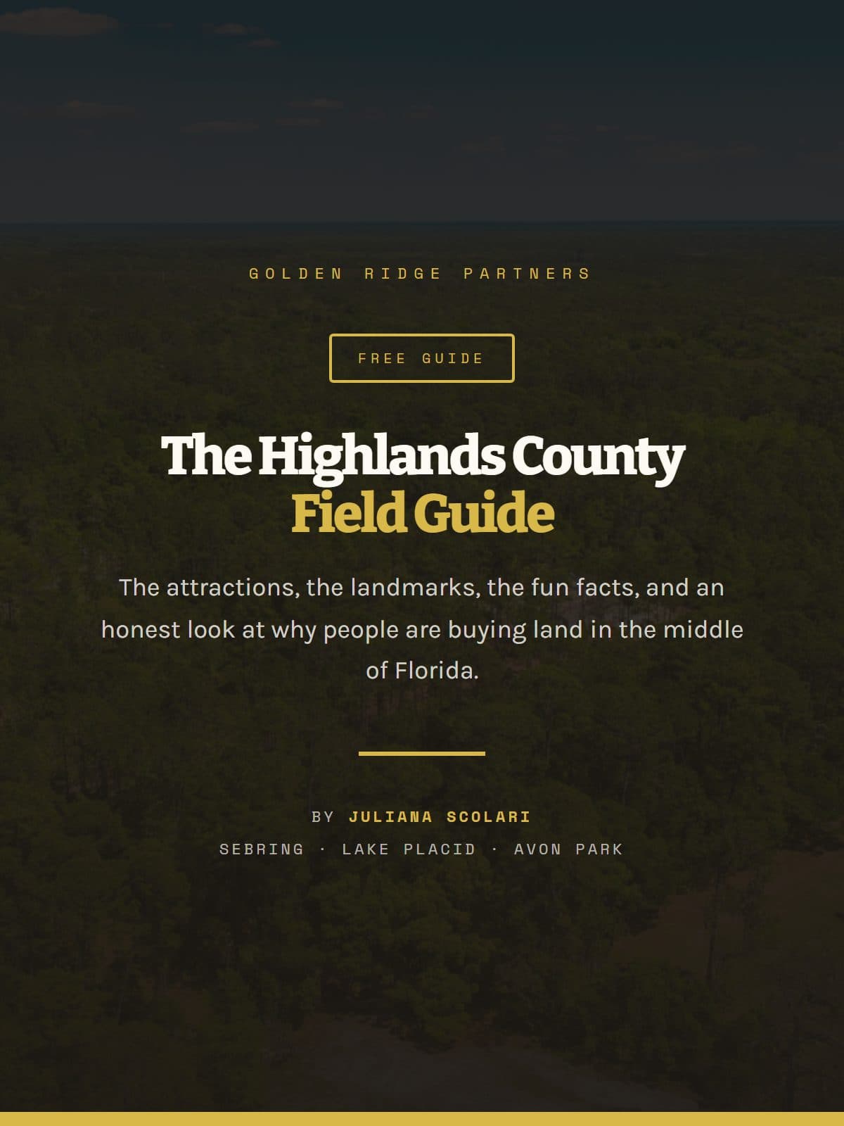 The cover of The Highlands County Field Guide